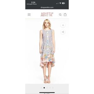 Aratta Women's My Dear Floral Print Sleeveless Dress Multicolor Medium